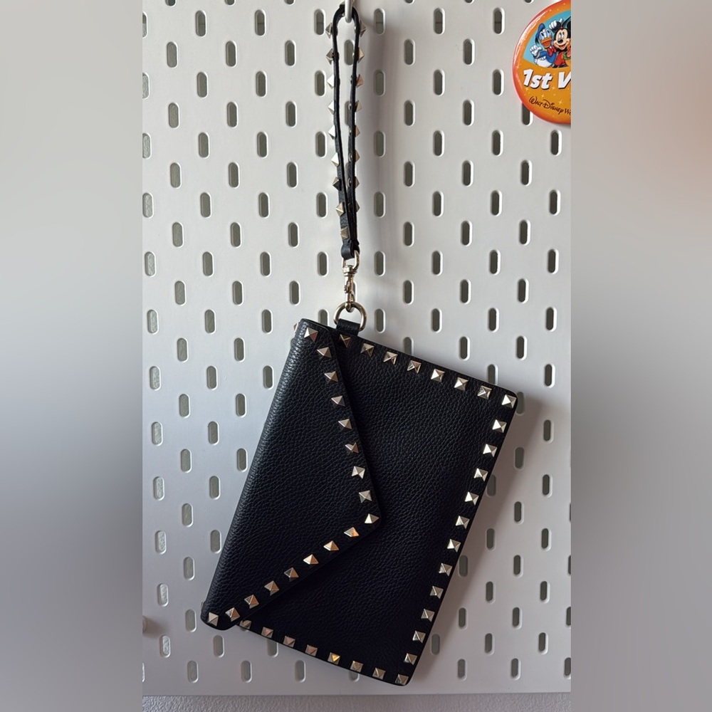 Valentino Black Studded Wristlet